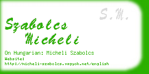 szabolcs micheli business card